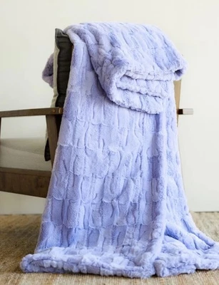 Minky Couture Posh Sorbet Lilac Purple Weighted Soft Blanket adult size 50x60 - Image 1 of 4