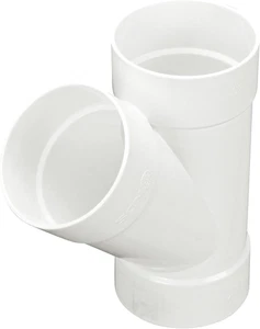 4P08C X Hub PVC S&D 45° Wye, 4 Zoll, 1 Stück (1er Pack), weiß - Bild 1 von 12