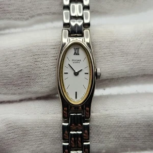 Pulsar V220-6190 Ladies Vintage Silver Tone Quartz Watch - FOR PARTS / REPAIR - Picture 1 of 15