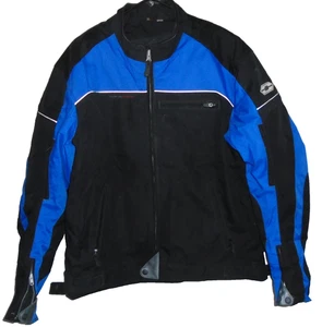 Castle Streetwear Men’s Black Blue Motorcycle Jacket size XL - Bild 1 von 3