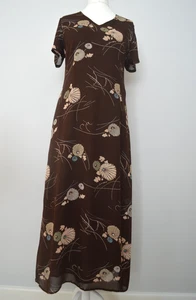 Vintage 1990's chiffon floral midi maxi dress NEXT size 12 - Picture 1 of 19