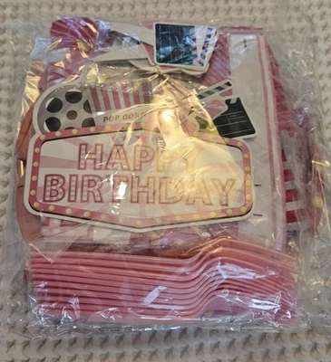 Suministros de fiesta decoraciones de cumpleaños con tema de película para niñas Foto 1 de 2