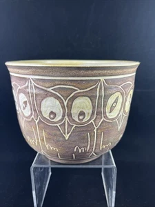 Vintage MCM Robert L Morgan Studio Keramik Schüssel... Eulen - Bild 1 von 7