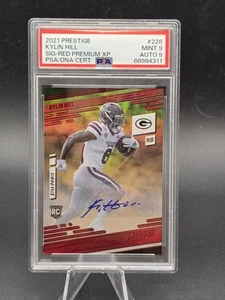 2021 Prestige Kylin Hill Red Premium Xtra Points Auto RC PSA 9 Auto 9 Packers - Picture 1 of 2