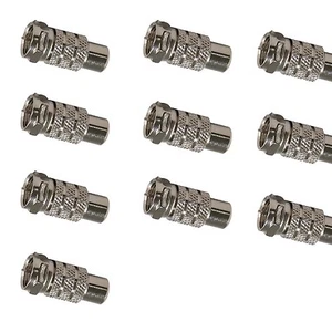 10 lot F-TYPE MALE RCA JACK Plug Adapter Coaxial RG6 - Picture 1 of 1