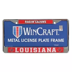 Louisiana Lafayette Ragin Cajuns Metal License Plate Frame w/Domed Acrylic - Picture 1 of 1