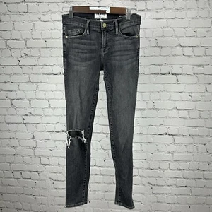 Frame Denim Le Skinny De Jeanne Dark Gray Cotton Blend Jean USA Size 25(25X27) - Picture 1 of 8