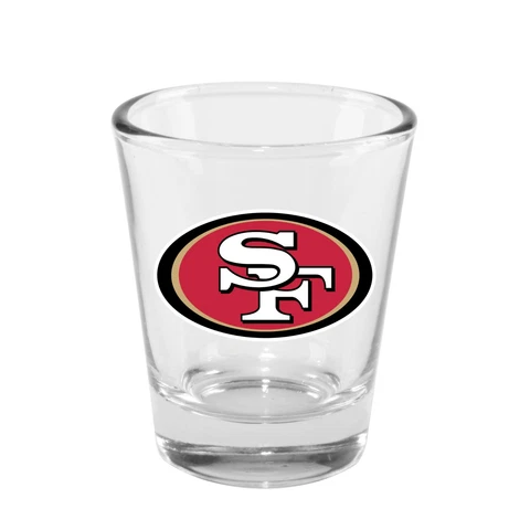 San Francisco 49ers Memory Company NFL 2oz Clear Shot Glass(1) FREE SHIP!! Cover