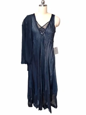 Vestido y Chaqueta KOMAROV Cuentas Charmeuse Asimétrico Midi Capricho Hada Nuevo con Etiquetas Talla M Foto 1 de 4