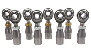 ECONOMY 4 LINK 1/2 x 1/2-20 ROD END KIT WITH BUNGS .083 HEIM JOINTS - Picture 1 of 7