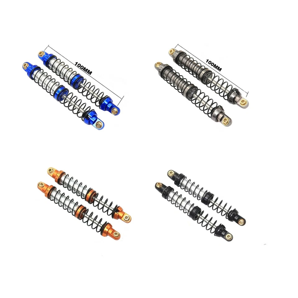 Adjustable 100mm Metal Shock Absorber Damper 2pcs for 1/10 SCX10 90046 D90 TRX4 - Image 1 of 4