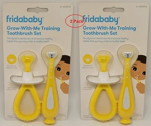 NEW/SEALED - Frida Baby - Grow-With-Me Training Toothbrush Set - 2 Pack (2 Sets) - Picture 1 of 6