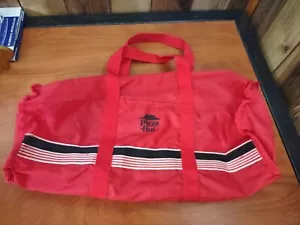 Bolso de Lona Pizza Hut Vintage Tamaño Pequeño Rojo Nylon con Rayas - Imagen 1 de 5