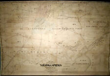 J.W. Mott L.H Cramer MAP OF THE TOWN OF SARATOGA SPRINGS NY 1879 Very Good 33x51