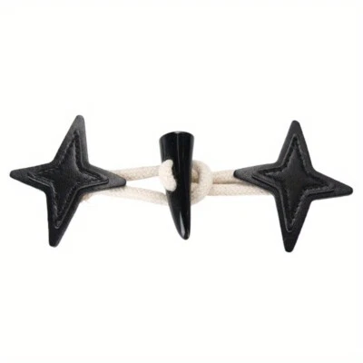 3Sets PU Leather Resin Horn Buttons Sew-on Toggles Closures Sew-on Sewing Button - Image 1 of 4