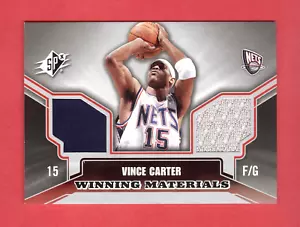 Tarjeta de persecución 2005-06 SPx WINNING MATERIALS Vince Carter SP DBL WARM-VC HOF - Imagen 1 de 2
