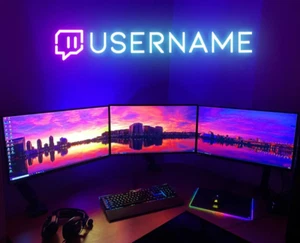 Letrero de neón personalizado nombre de usuario de Twitch - Imagen 1 de 6