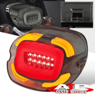 For Harley Davidson Softail Sportster LED Brake Signal Tail Light Lamp Smoke Foto 1 de 4
