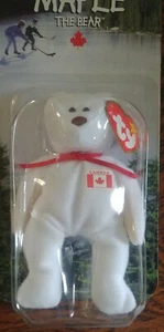 TY Beanie Baby Ahorn der Bär ~ 2 Etikettfehler. - Bild 1 von 4