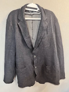 Zachary Prell Unconstructed Blue Wool Blend Blazer Coat Jacket Cardigan XL - Picture 1 of 10