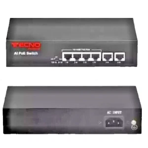 Switch Poe 4 + 2 PORTE 10/100   telecamere ip dispositivi poe Videosorveglianza - Imagen 1 de 4