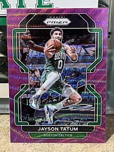 JAYSON TATUM SP PRIZM NBA 2021-22 Panini PURPLE WAVE Parallel Card #13 CELTICS
