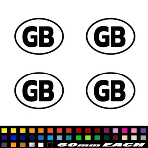 4x GB adesivi auto vinile decalcomania stickers UK insegna paraurti Europa insegna viaggio - Foto 1 di 2