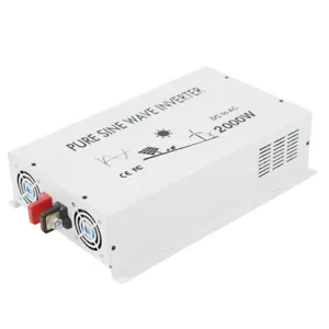 Power Inverter Pure Sine Wave 2000W 12 24V 36 48V to 120V 220V Solar Home RV Car - Picture 1 of 6