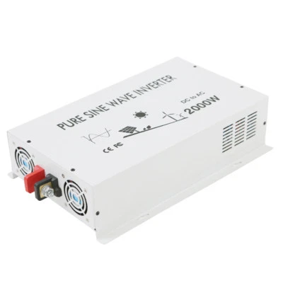 Power Inverter 2000W Pure Sine Wave 12 24V 36 48V to 120V 220V Solar Home RV Car - Image 1 of 4