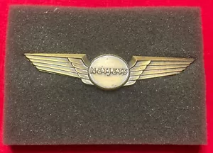 SEHR SELTEN! NETJETS PILOT AIRLINE FLÜGEL PIN ABZEICHEN BROSCHE - JOHNSON'S DAYTON, OHIO - Bild 1 von 5