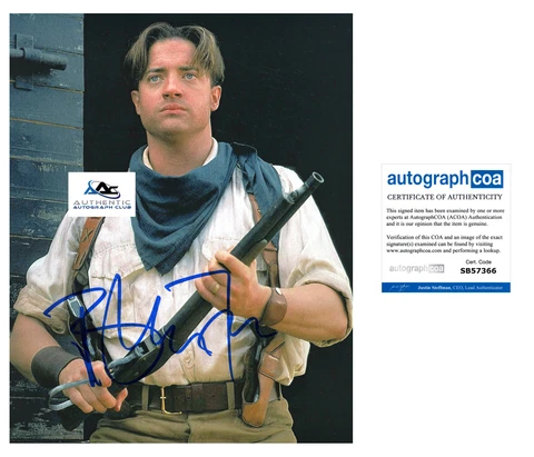 BRENDAN FRASER AUTOGRAPH SIGNED 8X10 PHOTO THE MUMMY ACOA Cover