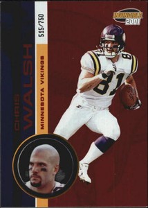 2001 Pacific Invincible Red /750 #134 Chris Walsh VIKINGS /750 R46220 