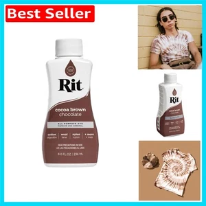 8 oz Rit Liquid Dye Cocoa Brown - Perfect for Rejuvenating Fabrics & Decor - Picture 1 of 10