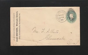 Haas Brothers Grocers San Francisco 1890 PSE Cover Octagon Cloverdale 5r - Picture 1 of 2