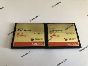 2PCS SANDISK EXTREME 64GB 120MB/S - Picture 1 of 2