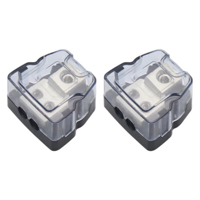 2Pcs Car Audio Amp Power Ground Distribution Block 4 Gauge Input 8 Gauge Output - Image 1 of 4