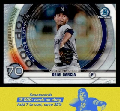 2020 Bowman Deivi Garcia Bowman Scouts Top 100 #BTP-70 New York Yankees - Image 1 of 2