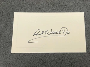 Art Wall autographed Signed 3 x 5 index card JSA Authentication Sticker - Picture 1 of 2