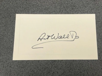 Art Wall autographed Signed  3 x 5 index card JSA Authentication Sticker - Image 1 of 2