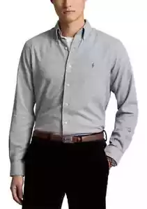 $125 Polo Ralph Lauren Men's Classic Fit Performance Twill Shirt, Grey, XXL - Picture 1 of 3