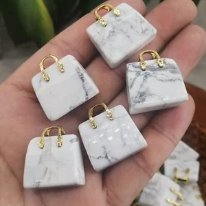 5 piezas Bolsa Howlita Natural Cuarzo Cristal Calavera Tallada Reiki Gema Curativa 1" - Imagen 1 de 11