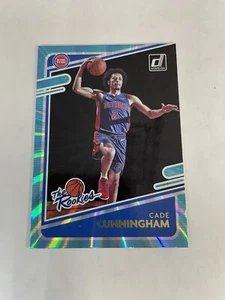 2021-22 Panini Donruss Cade Cunningham The Rookies Teal Laser SP #1 Pistons - Picture 1 of 2
