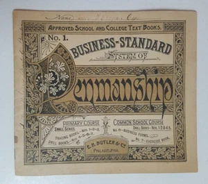 1882 Business-Standard System of Penmanship No. 1 Cowperthwait Cursive Workbook - Imagen 1 de 10