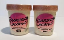Lot Of 2 Victorias Secret PInk Bronzed Coconut Smoothing Body Scrubs 10oz. New