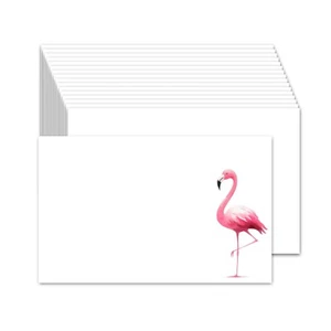 Tarjetas indexadas 4"x 6", juego de 50, cartulina, tarjetas para billetes - flamenco rosa - Imagen 1 de 2