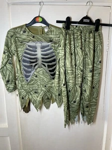 Excellent Condition: Halloween Children's Skeleton Dress Up Outfit (5-6 Years) - Picture 1 of 5