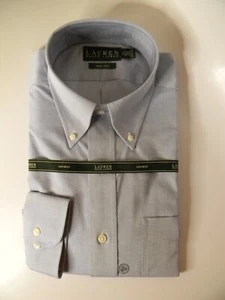 NWT Mens Ralph Lauren Non Iron Blue Button Down LS Dress Shirt Size 15-32\33 - Picture 1 of 7