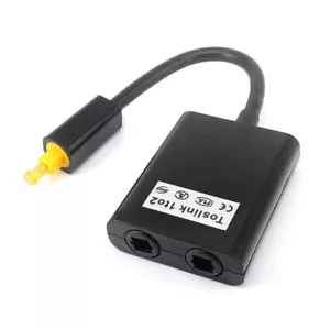 Adaptador duplicador de fibra óptica de 1 a 2 divisor para cable de audio digital Toslink - Imagen 1 de 10