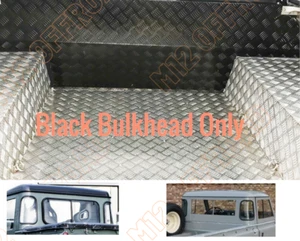 Landrover Defender 90/110 Bulkhead 2mm Chequer plate in Black- Full Cab Pick up- - Picture 1 of 3