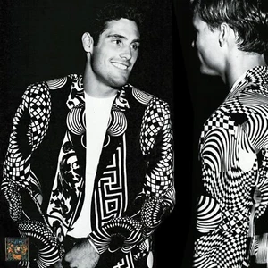 GIANNI VERSACE optical 3 button men's blazer size 50 from S/S 1992 - Picture 1 of 18